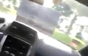 Latina mom maria goes freaky in the car