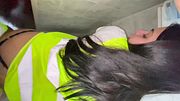 Me cojo a mi compañera de trabajo en el baño, la puta habla sucio - Facial Argentina