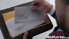 Kit Corrigan intensely barebacks wtih Jarrod James and Greg Dixxon