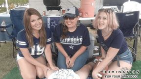 Tailgate Party Diapering! Diapered on game day by Stepmommy Katherine as Stepsister Shelley & her friend Claire watches on and helps! - HD MP4