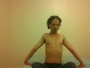 Topless Transgirl Trying to Rotate Arms 360°