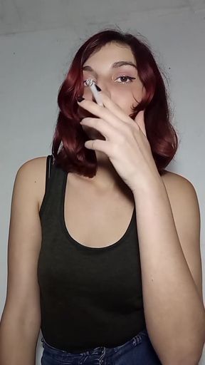 Cigarette lit fire of desire