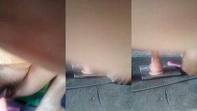 สาวไทยใช้ควยปลอมแหย่หี