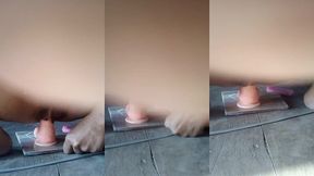 สาวไทยใช้ควยปลอมแหย่หี