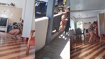 A gata se preparando pra festa junina