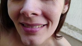Sexy mature MILF deep throats cock in garage