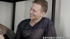 ”Nerdy Edward Terrant proves his skills to Ethan Chase & Benjamin Blue”