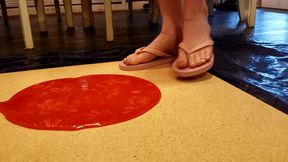 Cici's Sticky Holey Flip Flops