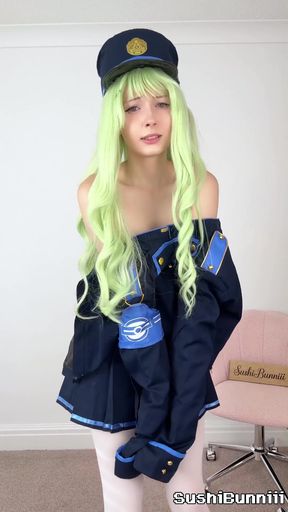 Hikari & Nozomi cosplay in blue archive outfits