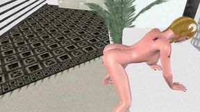 Office Cunnilingus Ecstasy: 3D Cartoon Beauty's Multi-orgasm Lick Fest