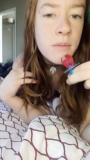 Naughty Ivy loves ring pops