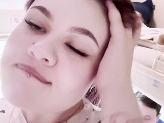 Lascivious teen get milkywayed on a educate travel