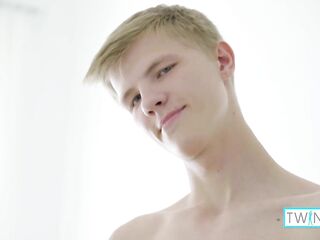 Golden-haired Timothee P Strokes His Hard Wang And Cums On Himself!