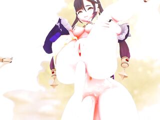 SHEMALE HENTAI Fischl Dominates Mona - Genshin Impact