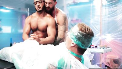 FistingInferno - Isaac X Bound & Teased By Two Muscle Hunks