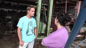 Older women's German hardcore orgy at the shop