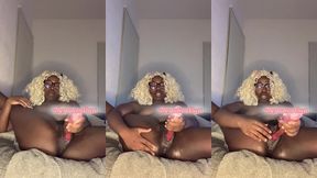 making my pierced brown pussy squirt back to back!