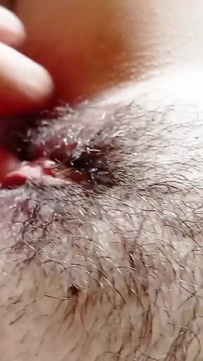 Key moment from "POV: My husband explores my hairy pussy, licking and kissing until he brings me to a delicious Real Orgasm"