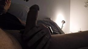 Hung ex con stroking his gorgeous cock