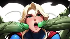 Superheroine Supergirl gets a wild gangbang