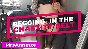THE FIRST PEGGING FOR A GUY IN A CHASTITY BELT. LOSS OF ANAL VIRGINITY.