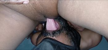 Indian Rajani is eating Bhabhi's delicious pussy