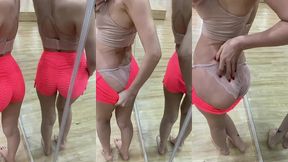ass reveal in gym