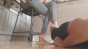 Clean my slippers loser!