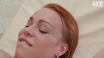 Lindsay a young whore with small tits and red hair loves taking it in the pussy from a monster cock