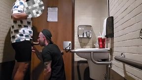 Amateur Mall Bathroom Anal: Taking a Monster Cock in Public!