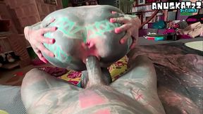 Sloppy BJ and deep creampie in a raw home session