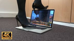 Mathilde crushed her MacBook with her heels