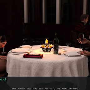 3d Game - A Wife And StepMother - Hot Scene #11 - Dinner with Bennett AWAM