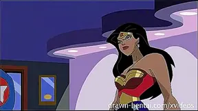 Wonder Woman Seduces Captain America in Hot Interracial Encounter