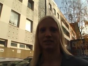 Ines, german blonde, outdoor pick up