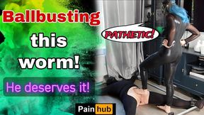 Training Zero Femdom Ballbusting CBT Bondage Punishment! Chastity Slave BDSM FLR Real Homemade Amateur OLDER WOMAN Wife older woman