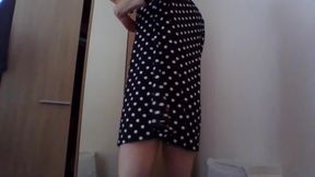 sassy polka dot frock for a sissy