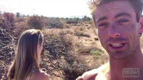 Fucking in the Sand Dunes after a blowjob in the car