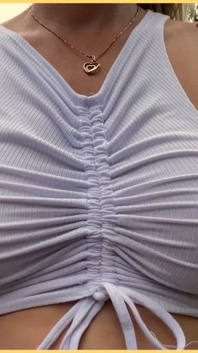 Wifey loves to be braless at all times.   Clip 2