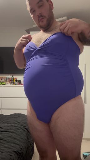 Cock and ball bondage with nipple clamps crossdress and butt plug part 2