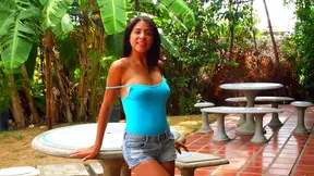 Sizzling Cleo Mijares Teases with Massive Boobs Outdoors in Her Backyard
