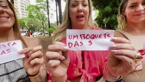 brincadeira do brilhete misterioso na praca