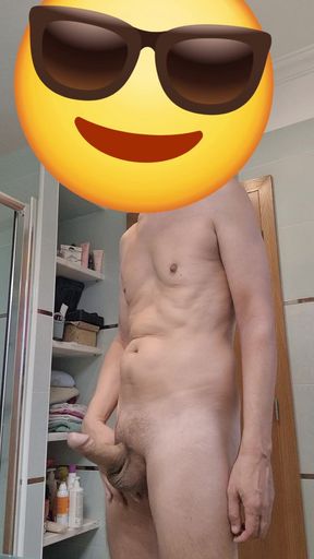 Watch Me on a Nude Morning Getting Horny, Jerk off and Shower