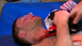 NastyDaddy: Sweaty Muscular Studs Strip And Pound Raw In The Gym