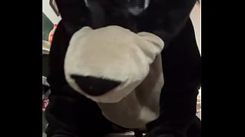 Furry Wolf plugged and inflated