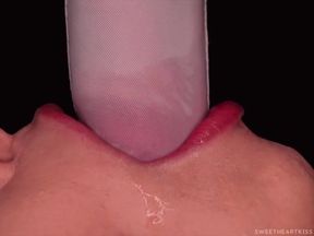 Close up Milch Mund bringt dich zweimal zum kommen im Slip geile Blowjob ASMR