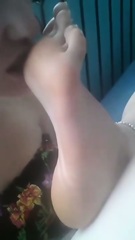 Bored Amateur Babe Films Herself Licking And Sucking Her Own Toes  Kinky4Ever
