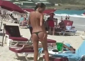 Amazing emancipated amateur people on the nudist beach