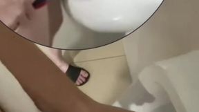filming the guy peeing next to me at the urinal of the pool toilets