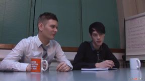 Bareback Business Twink Threeway Fuck